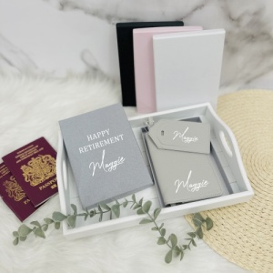 Passport & Luggage Tag Set with Optional Presentation Box